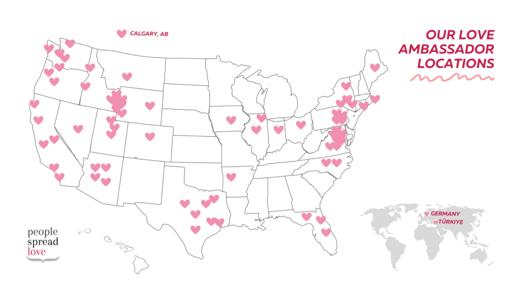 People Spread Love - Our Love Ambassador locations