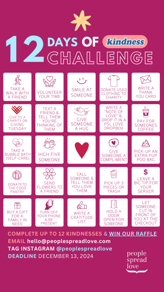 12 Days of Kindness Challenge - English 