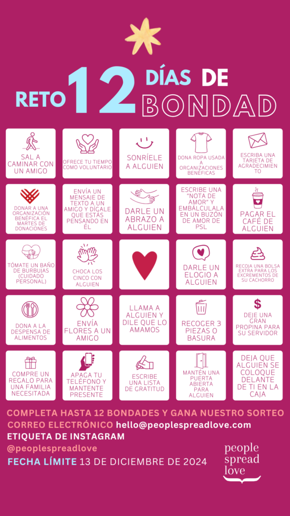 12 Days of Kindness Challenge - Spanish 